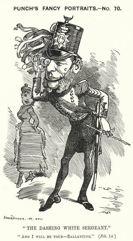 Punch cartoon: William Ballantine, English Serjeant-at-Law (engraving) بواسطة إدوارد لينلي (بعد) سامبورن