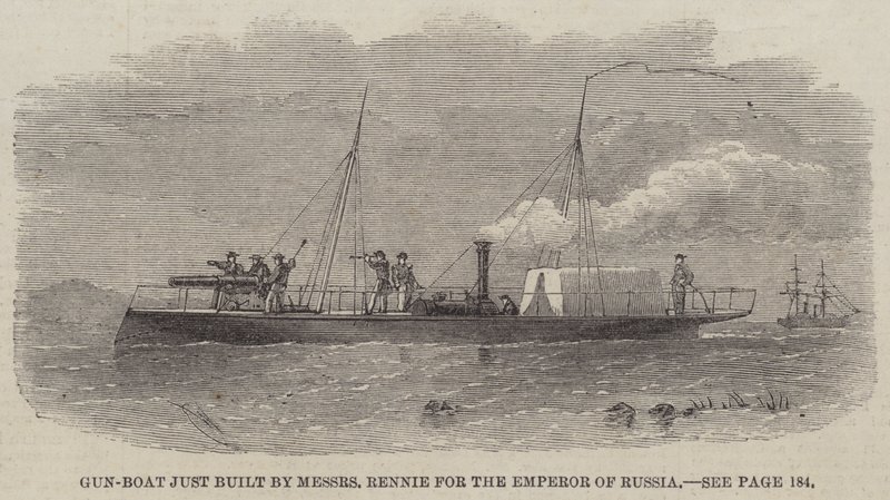 تم بناء Gun-Boat للتو بواسطة Messers Rennie لإمبراطور روسيا بواسطة إدوين ويدون