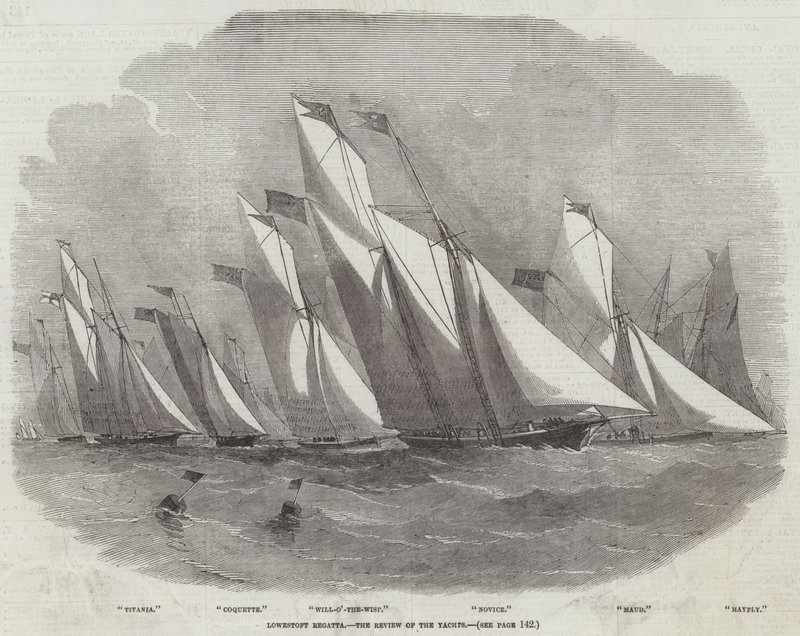 Lowestoft Regatta ، استعراض اليخوت بواسطة إدوين ويدون