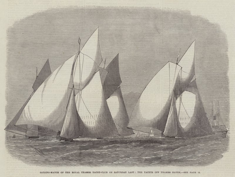 مباراة الإبحار مع نادي اليخوت التايمز الملكي يوم السبت الماضي ، اليخوت قبالة Thames Haven بواسطة إدوين ويدون