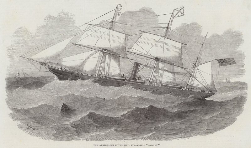 السفينة الأسترالية Royal Mail Steam-Ship Sydney بواسطة إدوين ويدون