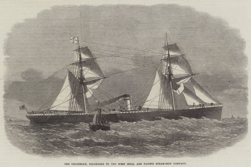 الكولومبي ، الذي ينتمي إلى شركة West India and Pacific Steam-Ship Company بواسطة إدوين ويدون