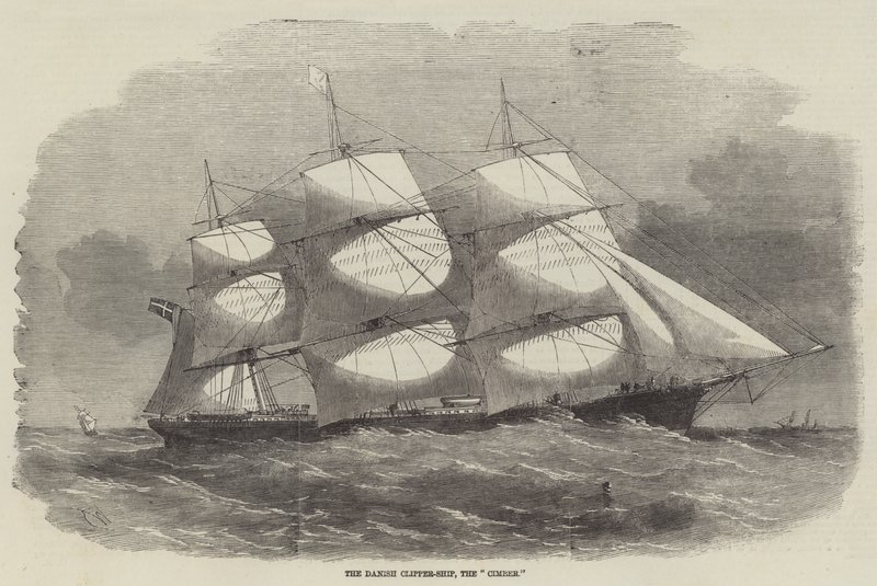 The Clipper-Ship الدنماركي ، السيمبر بواسطة إدوين ويدون