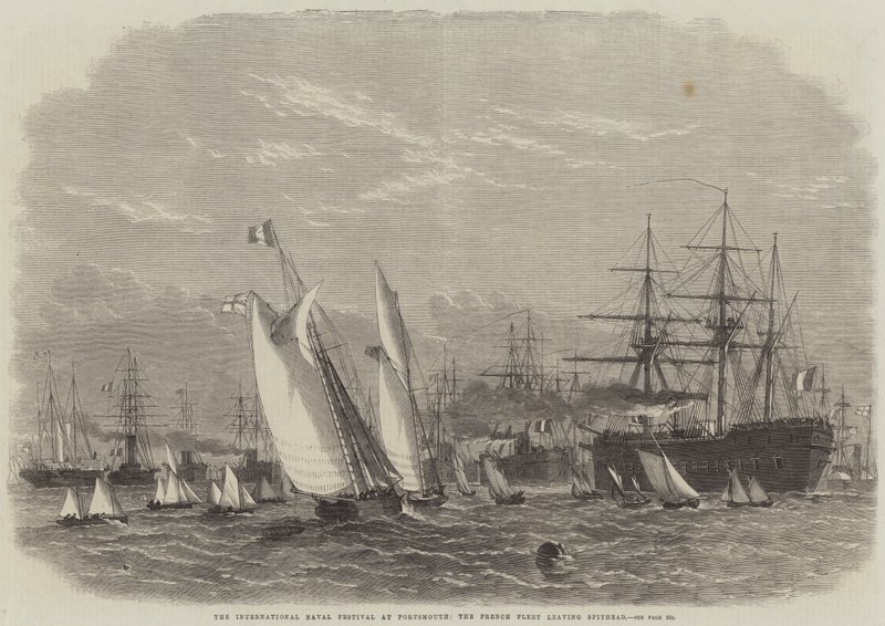 المهرجان البحري الدولي في بورتسموث ، الأسطول الفرنسي يغادر Spithead بواسطة إدوين ويدون