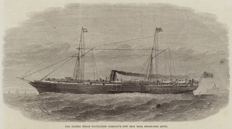 كيتو سفينة بخارية جديدة للملاحة البخارية التابعة لشركة Pacific Steam Navigation بواسطة إدوين ويدون