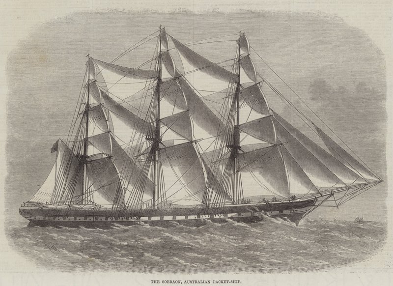 The Sobraon ، الأسترالية Packet-Ship بواسطة إدوين ويدون