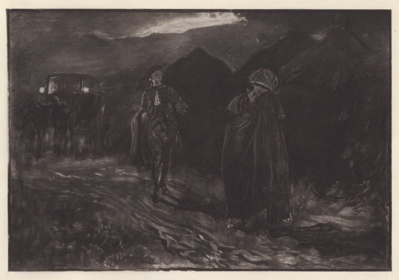 رسم توضيحي لـ She Stoops to Conquer بواسطة أوليفر جولدسميث (ليثو) بواسطة إدوين أوستن (بعد) آبي