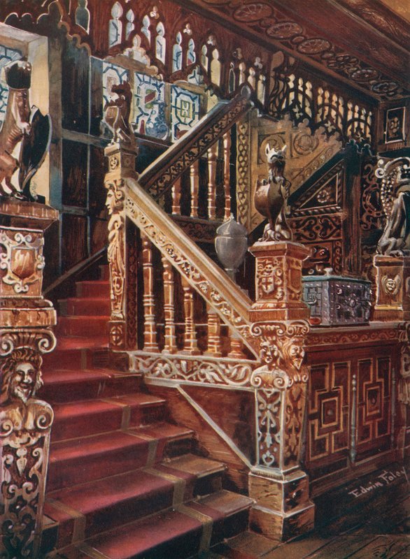 منحوتة Oaken Stairway ، Godinton بواسطة إدوين جون فولي