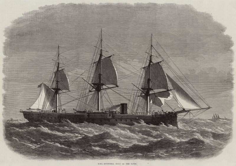 HMS Invincible ، مبني على كلايد بواسطة إدوين ويدون