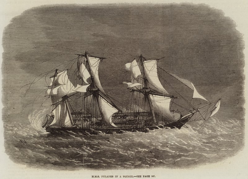 HMS Pylades في صرخة بواسطة إدوين ويدون