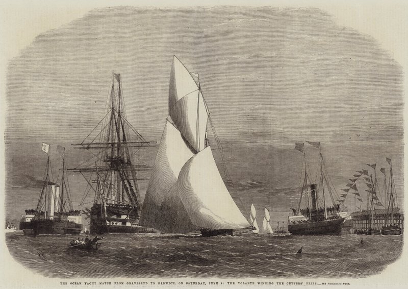 مباراة Ocean Yacht من Gravesend إلى Harwich ، يوم السبت 4 يونيو ، فاز Volante بجائزة Cutters بواسطة إدوين ويدون