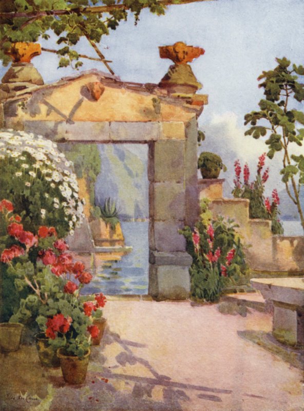 A Doorway at Varenna، Lake Como (لون ليثو) بواسطة إيلا دو كين
