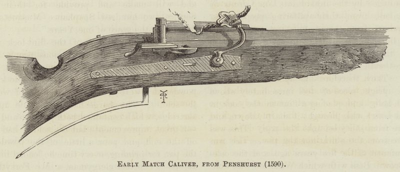 Caliver مباراة مبكرة ، من Penshurst (1590) بواسطة مدرسة اللغة الإنجليزية