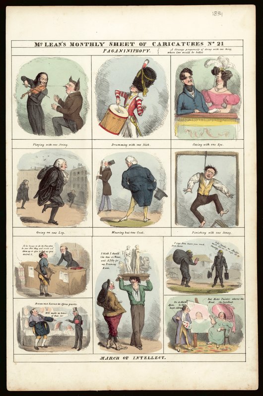 ورقة ماكلينز الشهرية لرسوم الكاريكاتير ، رقم 21 [1831] بواسطة مدرسة اللغة الإنجليزية