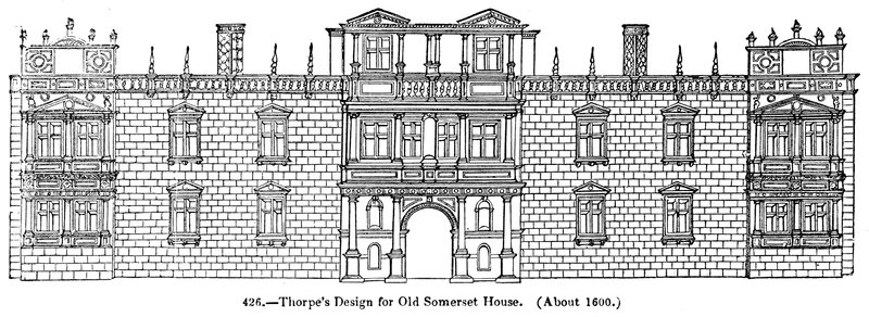 تصميم Thorpes لمنزل سومرست القديم. (حوالي 1600) بواسطة مدرسة اللغة الإنجليزية
