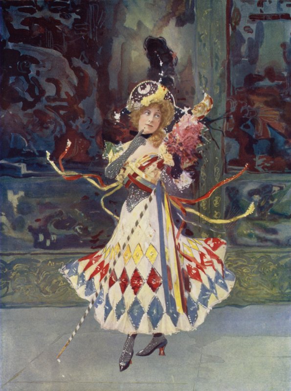 ملكة جمال كاتي سيمور في The Runaway Girl (صورة ملونة) بواسطة مصور انجليزى