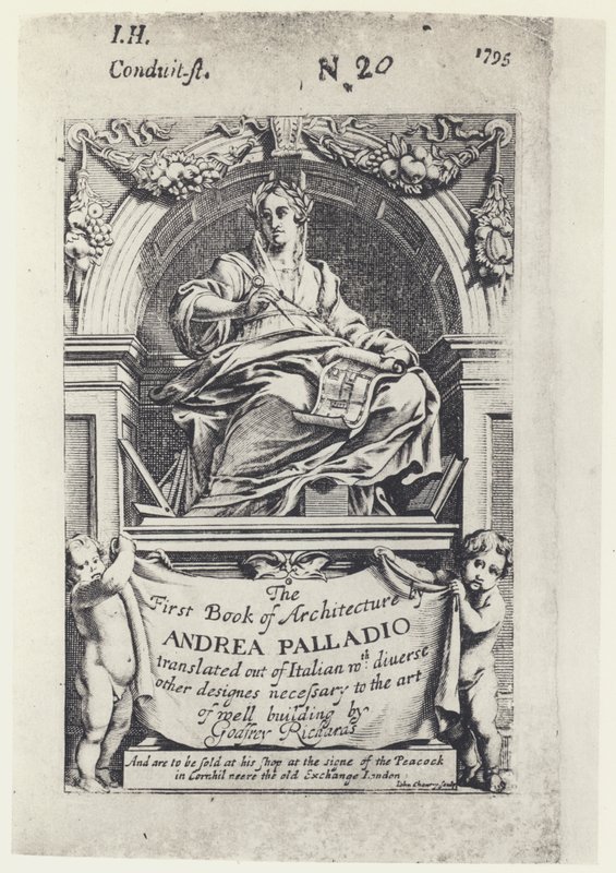 A Palladio, The First Book of Architecture, Tr G Richards 1668 (b/w photo) بواسطة مصور انجليزى