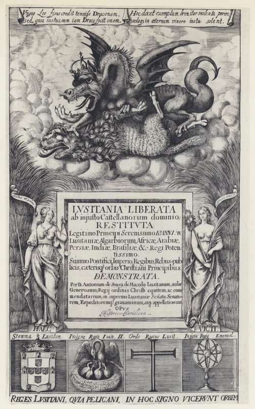 A de Sousa de Macedo, Lusitania liberata, R Heron 1645 (b/w photo) بواسطة مصور انجليزى