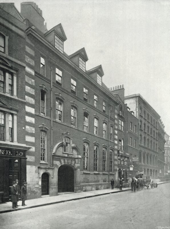 شارع Bishopsgate (داخل) ، Baring's Bank (صورة b / w) بواسطة مصور انجليزى