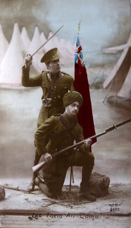 British and Indian soldiers, World War I بواسطة مصور انجليزى