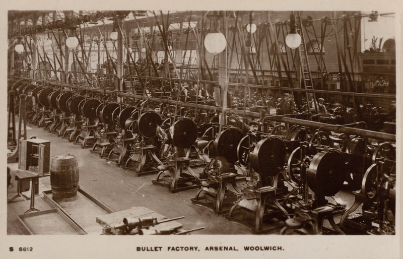 Bullet factory, Arsenal, Woolwich (b/w photo) بواسطة مصور انجليزى