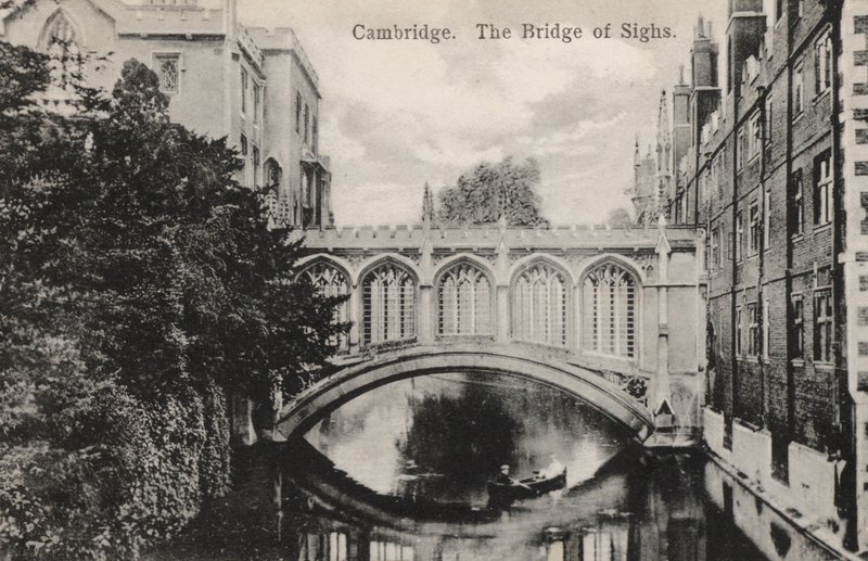 Cambridge, The Bridge Of Sighs (b/w photo) بواسطة مصور انجليزى