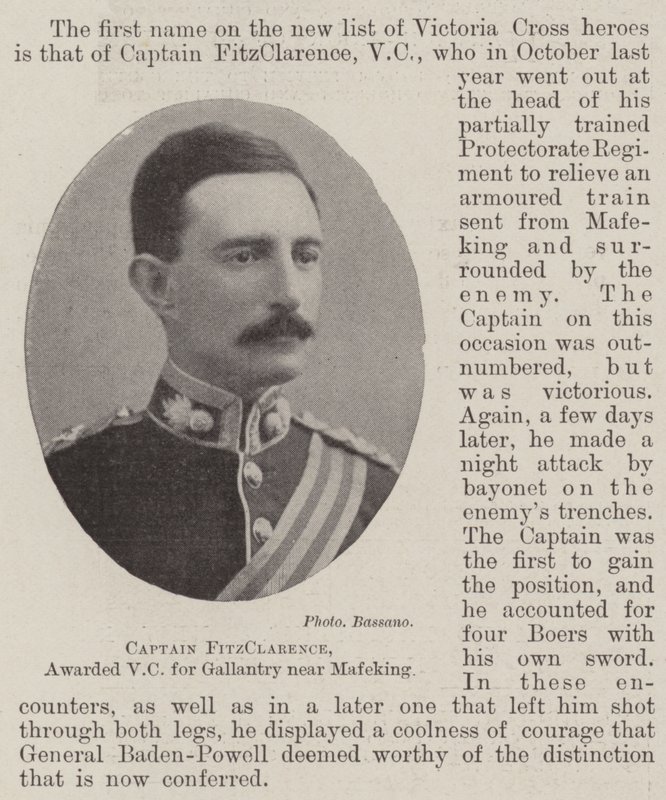 الكابتن فيتز كلارنس ، منح VC لـ Gallantry بالقرب من Mafeking بواسطة مصور انجليزى