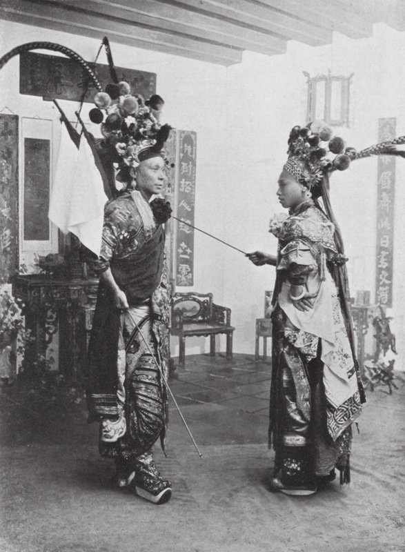 Chinese actors (b/w photo) بواسطة مصور انجليزى