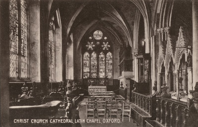 Christ Church Cathedral, Latin Chapel, Oxford (b/w photo) بواسطة مصور انجليزى