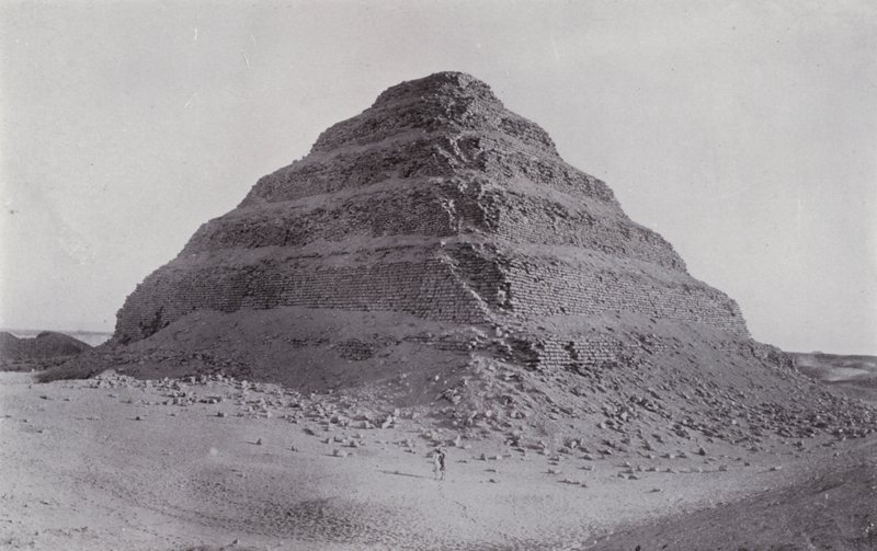 Egypt: The Step Pyramid at Sakkara (b/w photo) بواسطة مصور انجليزى