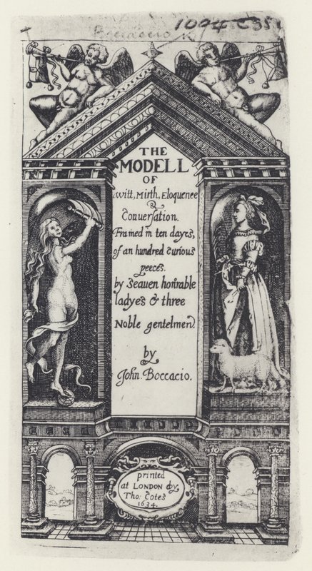 G Boccaccio, The Modell of Witt, Decameron, T Cotes for B Allen and W Hope 1634 (b/w photo) بواسطة مصور انجليزى