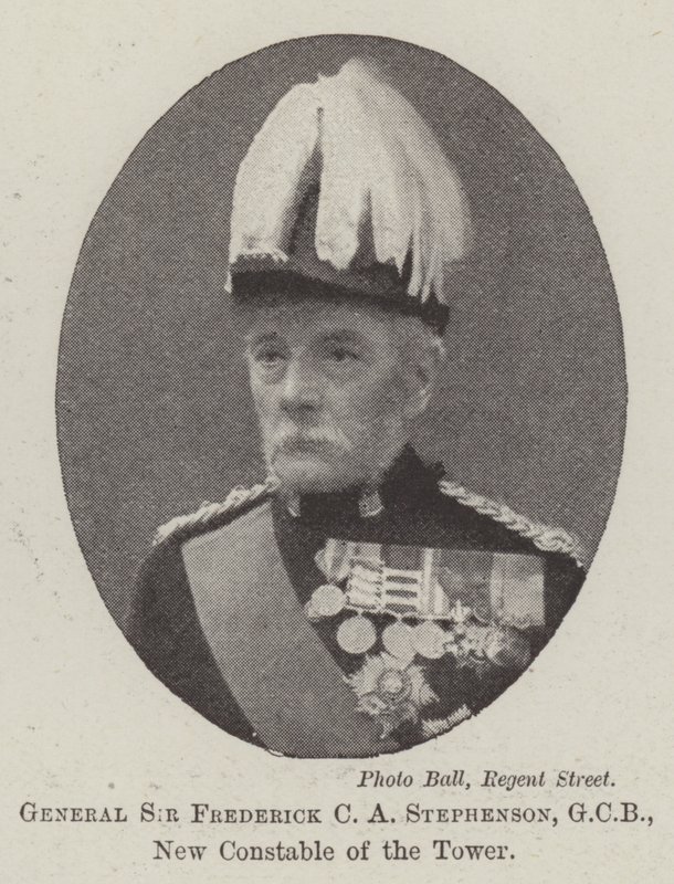 الجنرال السير فريدريك سي ستيفنسون ، GCB ، Constable of the Tower بواسطة مصور انجليزى