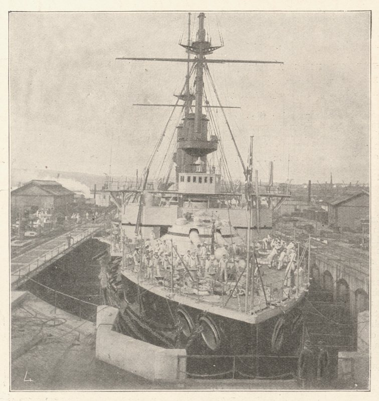 HMS Implacable بتكليف من الأمير لويس من Battenberg بواسطة مصور انجليزى