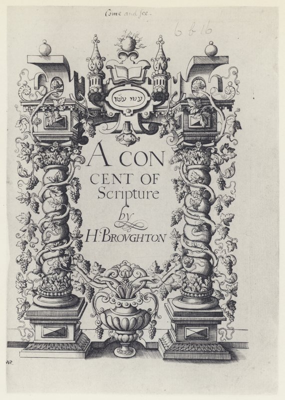 H Broughton، A Consent of Scripture، G Simpson and W White 1590 (b / w photo) بواسطة مصور انجليزى