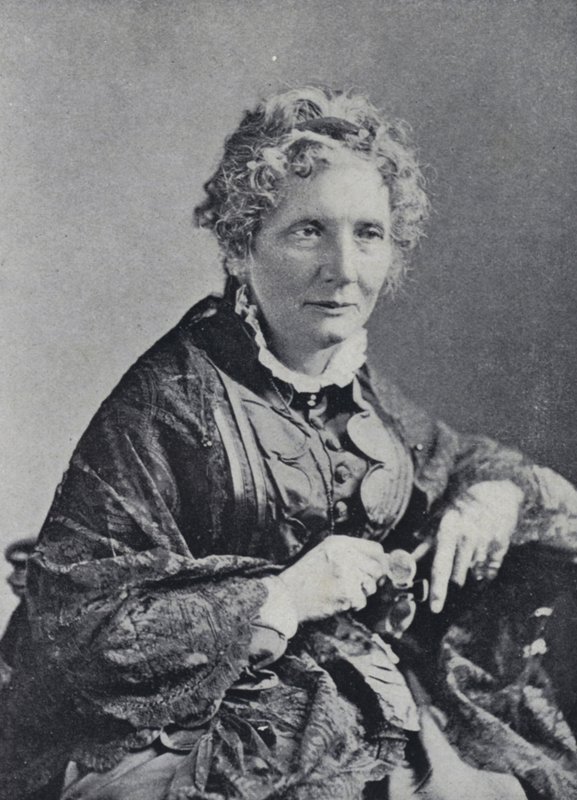 Harriet Beecher Stowe (b/w photo) بواسطة مصور انجليزى
