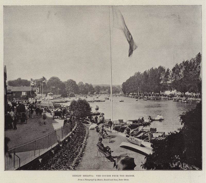 Henley Regatta ، الدورة من الجسر بواسطة مصور انجليزى