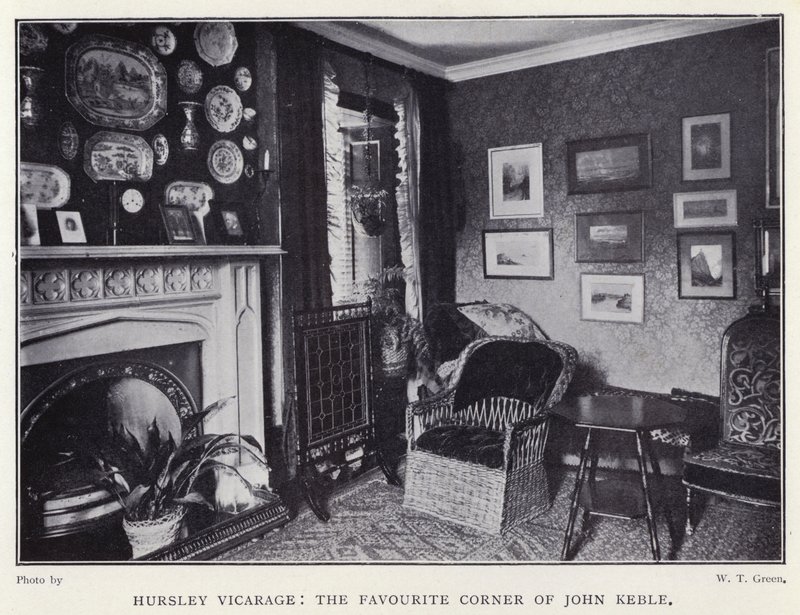 Hursley Vicarage ، الركن المفضل لجون كيبل (صورة b / w) بواسطة مصور انجليزى