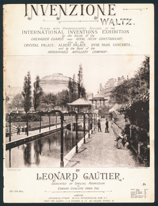 Invenzione Waltz ، مؤلف لمعارض الاختراعات الدولية ، كنسينغتون ، 1885 بواسطة مصور انجليزى