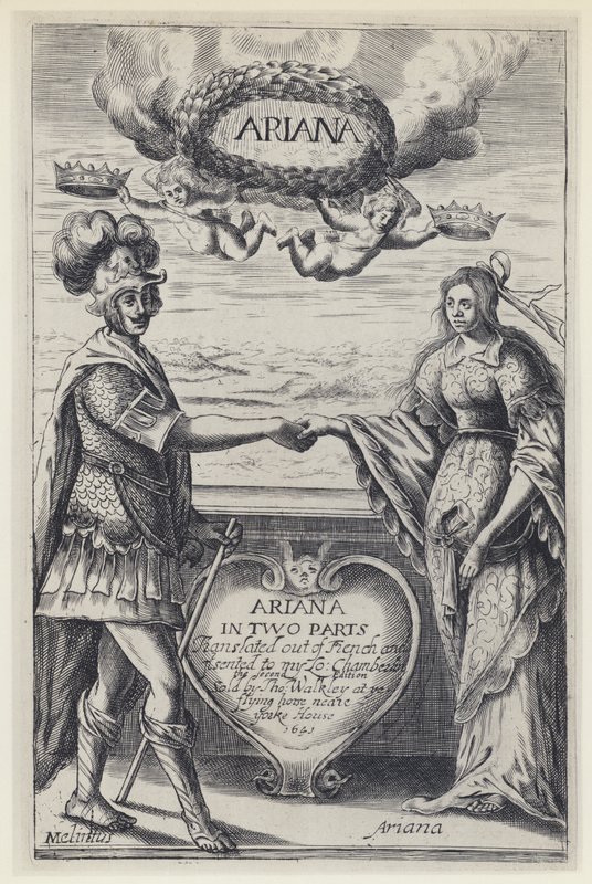 J Desmarets de Saint Sorlin, Ariana, J Haviland for T Walkley 1636 (b/w photo) بواسطة مصور انجليزى
