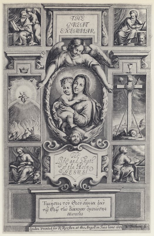 Jeremy Taylor, The Great Exemplar, J Flesher for R Royston 1653 (b/w photo) بواسطة مصور انجليزى