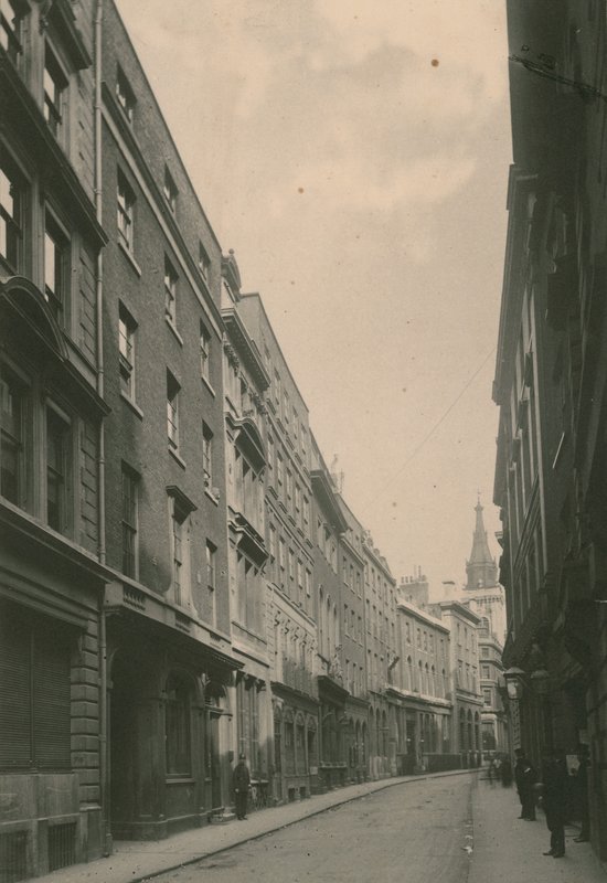 شارع لومبارد ، لندن ؛ تصوير؛ بتاريخ يونيو 1885 بواسطة مصور انجليزى
