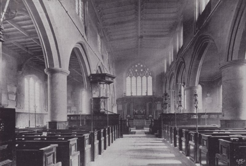 كنائس مدينة لندن: All Hallows ، Barking (b / w photo) بواسطة مصور انجليزى