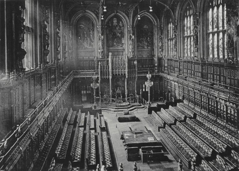 لندن: The House of Lords (b / w photo) بواسطة مصور انجليزى
