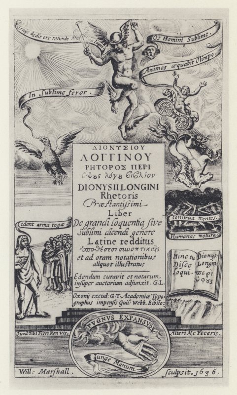 Longinus، G T for G Webb، Oxford 1636 (b / w photo) بواسطة مصور انجليزى