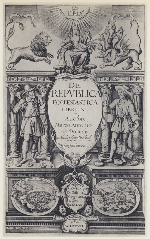 M A de Dominis و De republica ecclesiastica و G Norton و J Bill 1617 (b / w photo) بواسطة مصور انجليزى