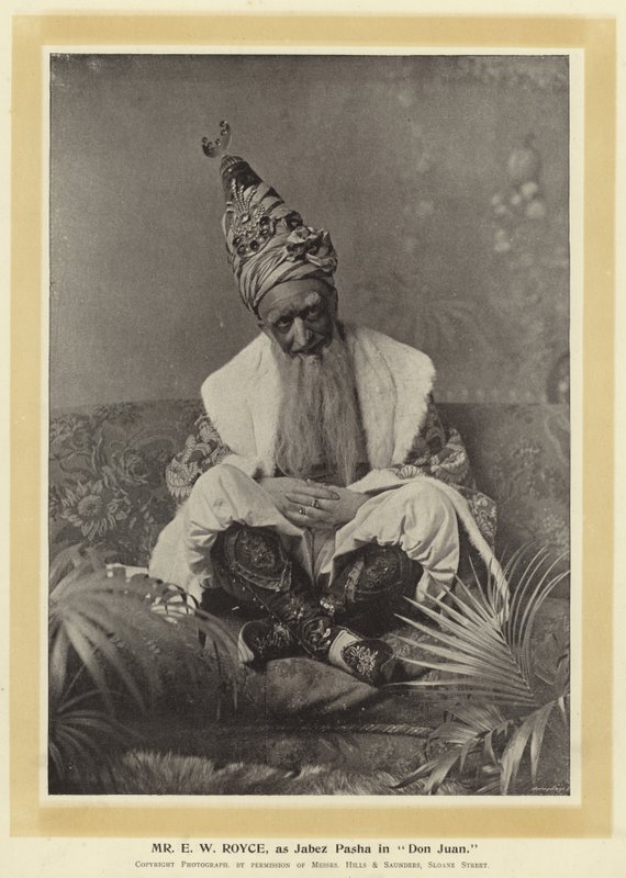 السيد EW Royce ، مثل Jabez Pasha في Don Juan بواسطة مصور انجليزى