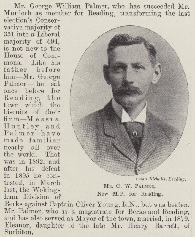 السيد GW Palmer ، النائب الجديد للقراءة بواسطة مصور انجليزى