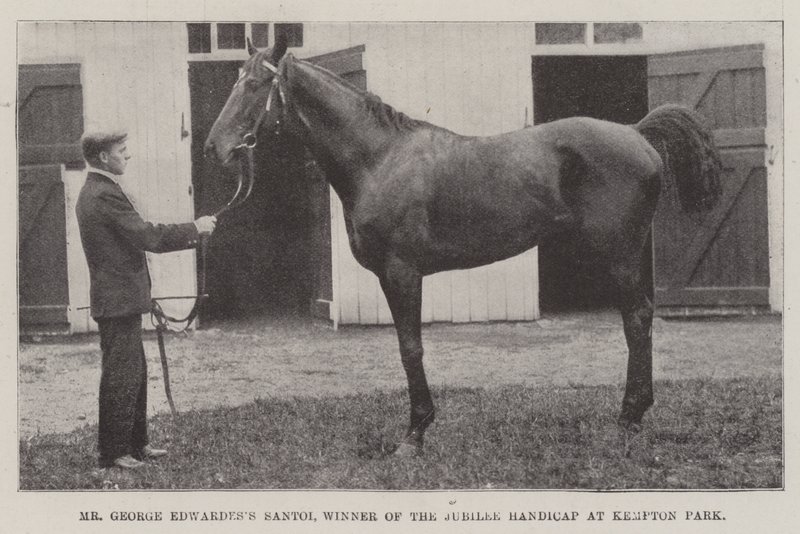 السيد George Edwardess Santoi ، الفائز في اليوبيل للمعوقين في حديقة Kempton بواسطة مصور انجليزى