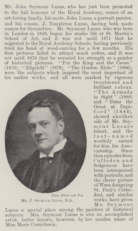السيد J Seymour Lucas، RA بواسطة مصور انجليزى