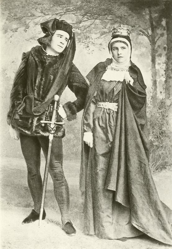 السيد R Mansield و Miss B Cameron مثل Richard III و Lady Anne (الحفر) بواسطة مصور انجليزى